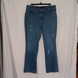 Lee Riders Factory Distressed Bootcut Jeans Plus Size 16W/18 *See Description*
